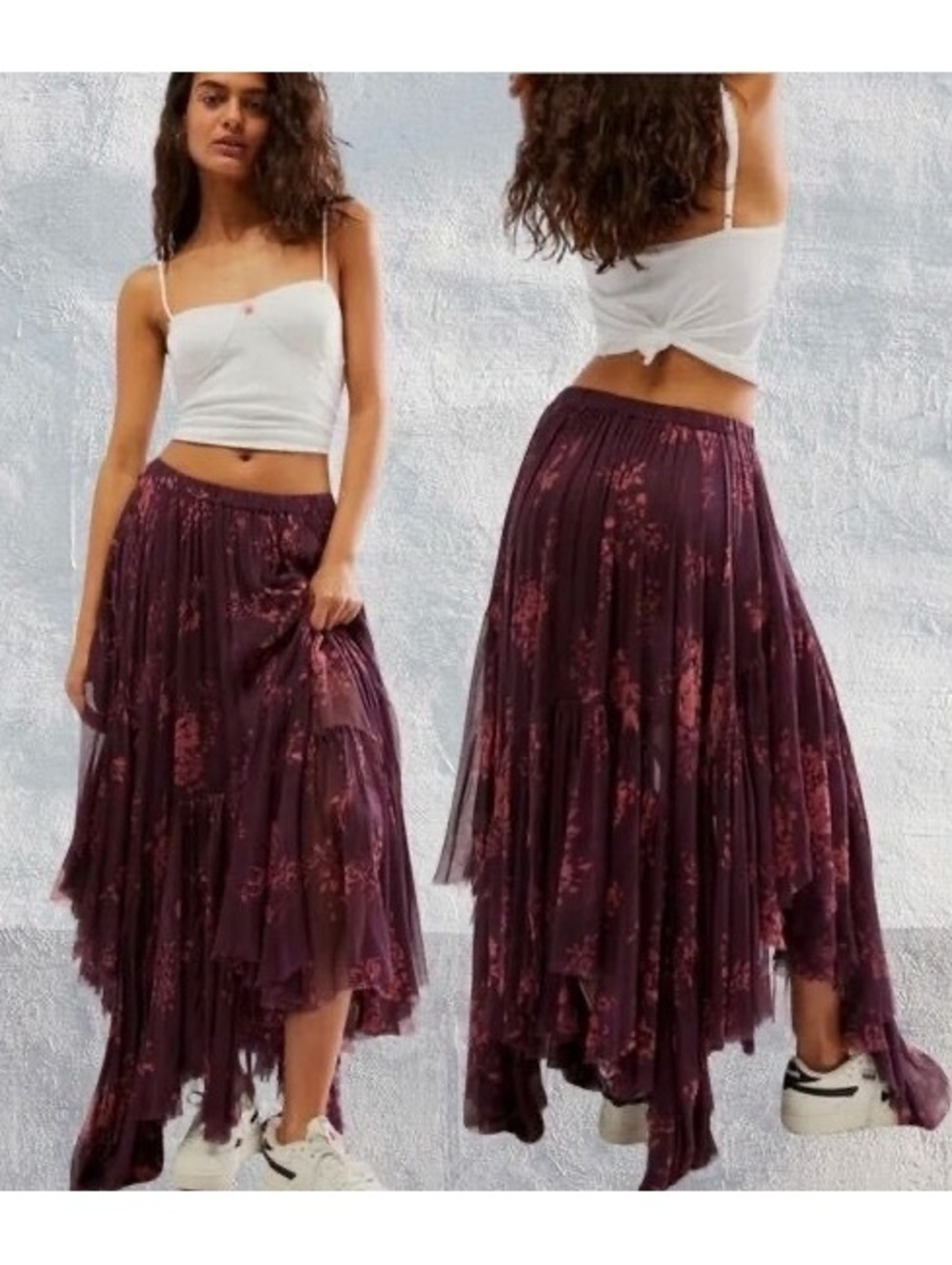 Free People FP One Printed Clover Skirt Large